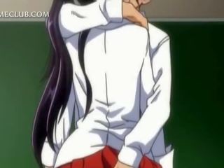 Hentai escuela chica perra teased con un lamida bajo la falda