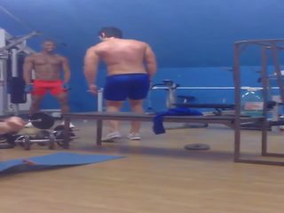 Muscle dancing in gym