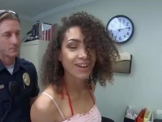 Screw the cops - arrested ebony rumaja gets fucked as punishment