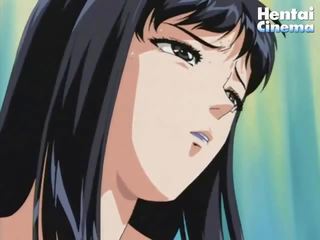 Hawt anime fekete hajú asszony jelentkeznek neki punci szar -val középkori weapons