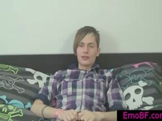 Adorable gay emo showing his fine body by emobf