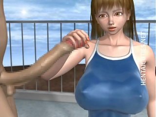 3d hentai ulica dziewczyna wziąć wał w przy basenie