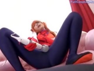 Evangelion asuka pov cosplay seksi video- elokuva blowhob
