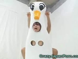 Japanska duck tonåring facialed!