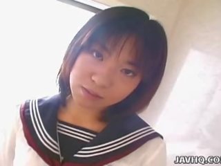 Japonesa jovem senhora rino sayaka é uma merda eixo em o casa de banho