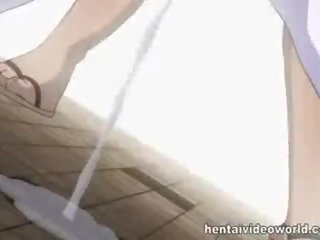 Public masturbation in hentai show