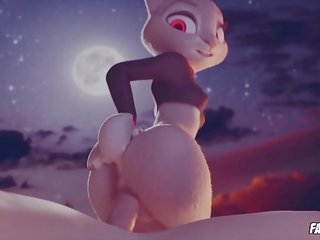 Didelis užpakaliukas judy hopps gauna jos šikna pounded iki didžiulis varpa &vert; 3d x įvertinti video pieštinis