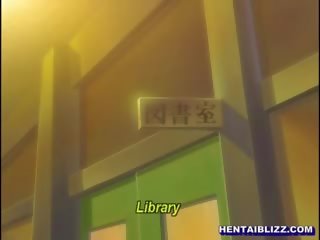 Roped hentai mademoiselle hard poking in de bibliotheek kamer