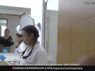 Operacion limpieza - columbian servitoare sedusă și inpulit greu de employer